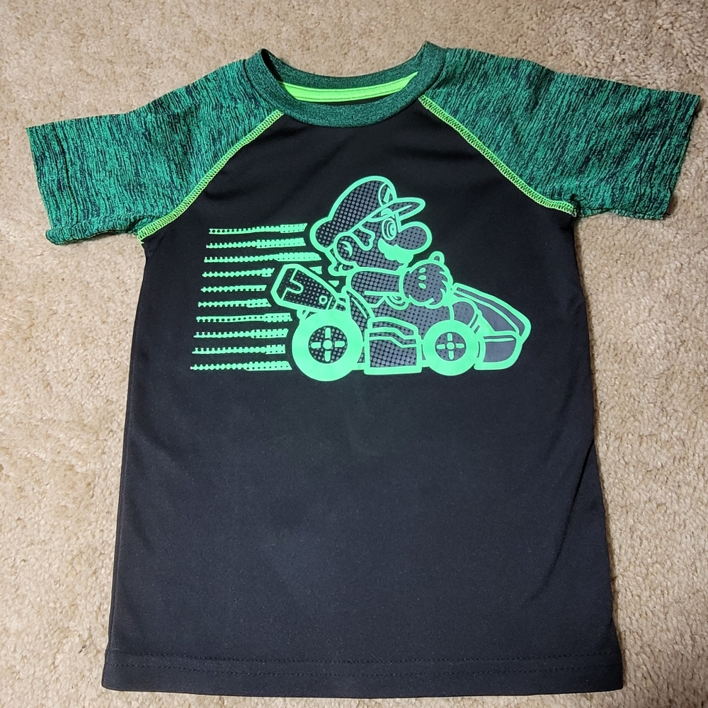 Black and Green Graphic T-Shirt